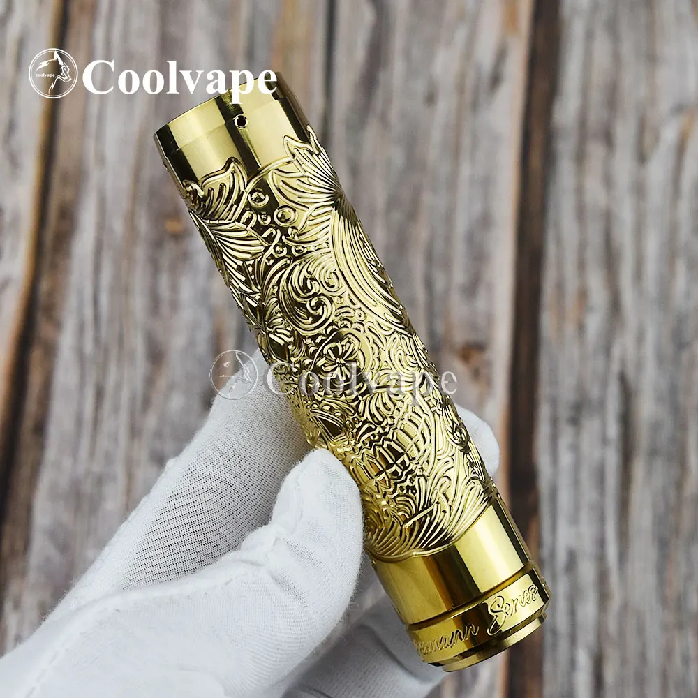 

coolvape Sugar Skull Hagermann Mech mod e cigarette mechanical Mod brass vape 26mm 18650 20700 Battery Recessed Magnetic Switch