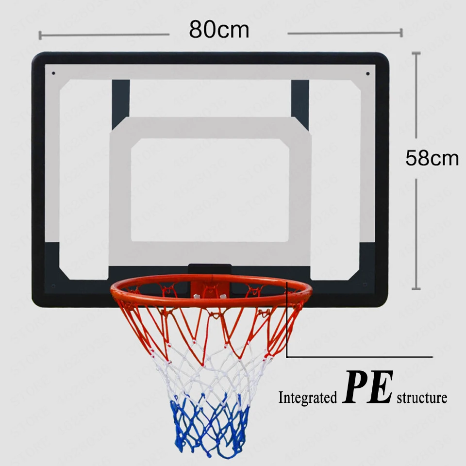80*58 см прозрачный настенный ПК баскетбольная доска для детей и взрослых мяч