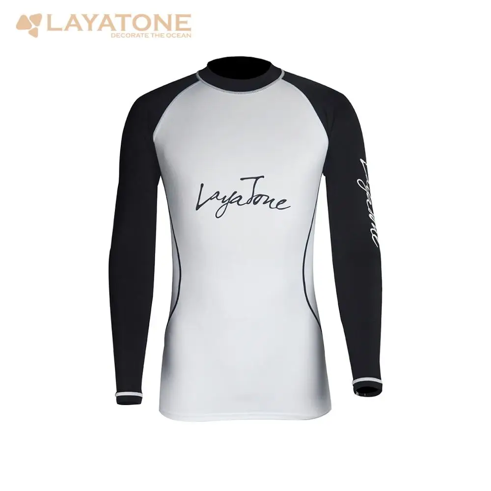 LayaTone мужской Рашгард купальник с длинным рукавом рубашки для серфинга купальники УФ-защита Рашгард Топ UPF 50+ пляжная одежда купальный костюм