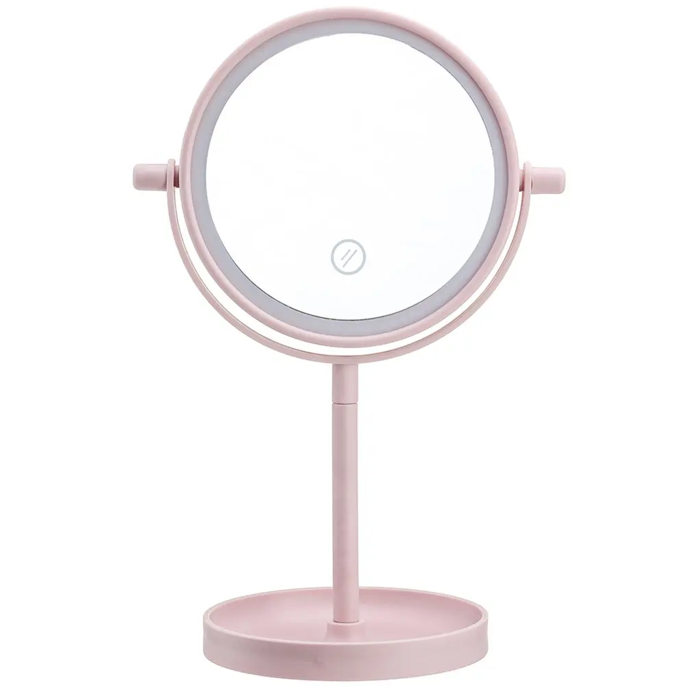 

Складное зеркало для макияжа со светодиодной подсветкой, Вращающейся на 360 градусов