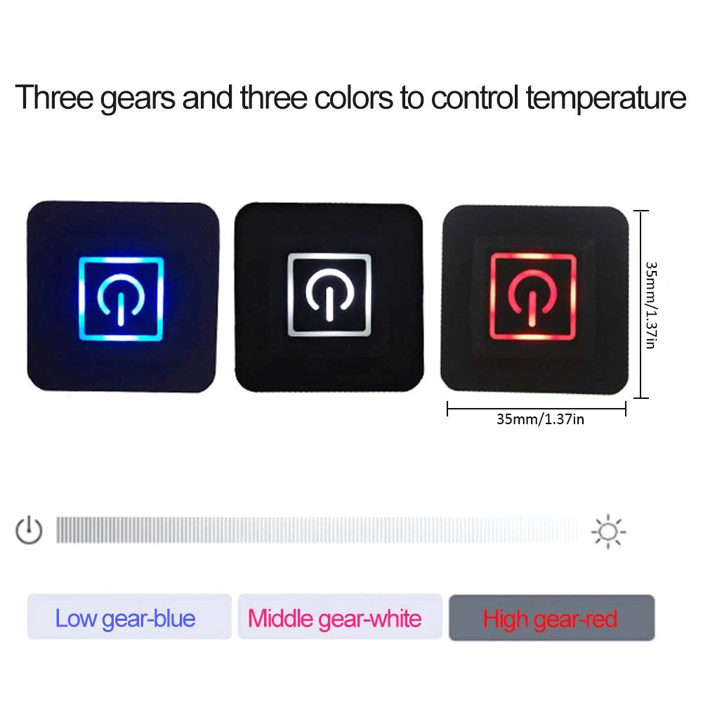 8-In-1 USB Electric Clothes Heated Pad Carbon Fiber Heating Winter Adjustable Third Gear Mat Heater for Women Men Outdoor Hi | Спорт и
