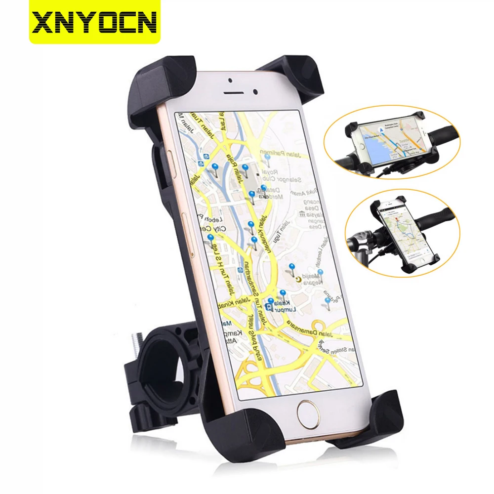 

Держатель для телефона для велосипеда Регулируемый кронштейн для крепления на 360 градусов для мотоцикла Универсальная подставка на руль дл...