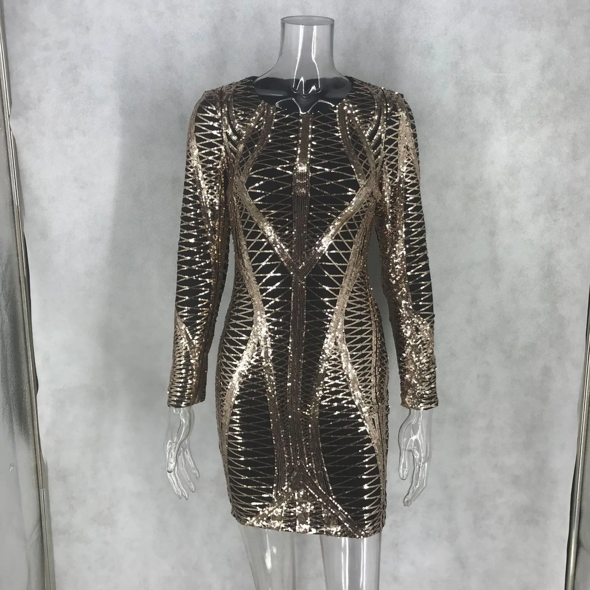 

MSXU 2020 Summer New Hot Sale Women Sexy Long-sleeved Dresses Fashion Personality Slim-fit Buttocks Women Dresses