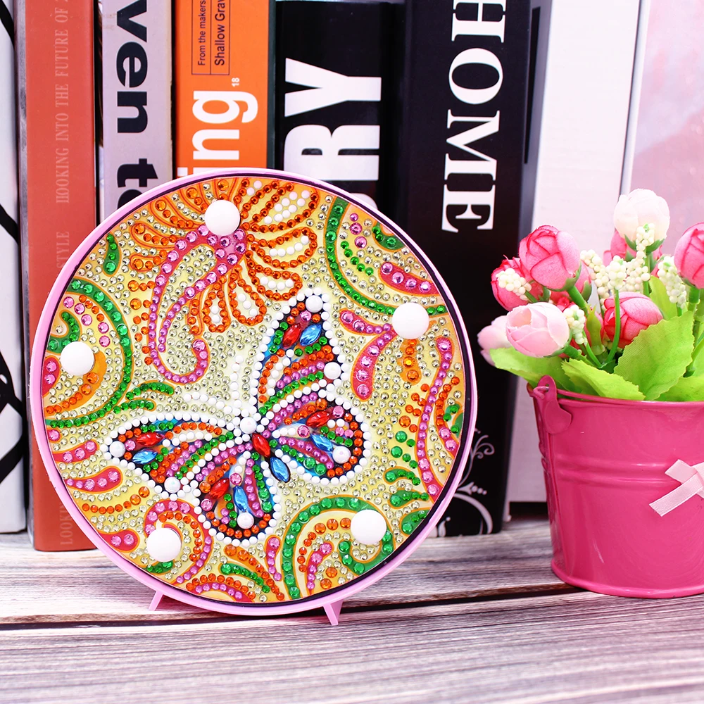 Zooya Diy милый животный алмаз живопись Светодиодная лампа полный дрель Ночник