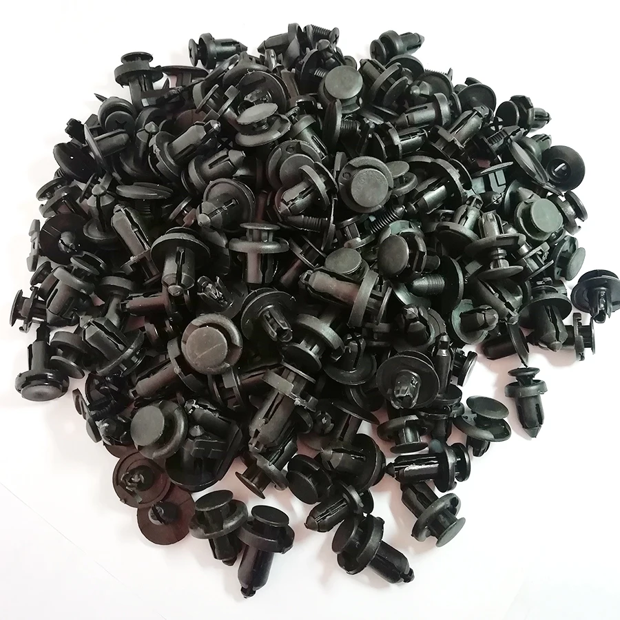 

200pcs Black Plastic Car Bumper Clips Retainer Rivet Door Panel Fender Liner Fastener