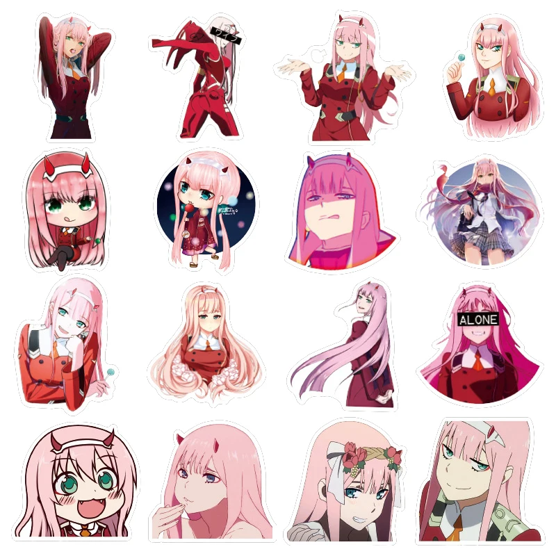 103050pcspack japanese anime darling in the franxx stickers for furniture wall desk diy chair toy car trunk computer tv box free global shipping