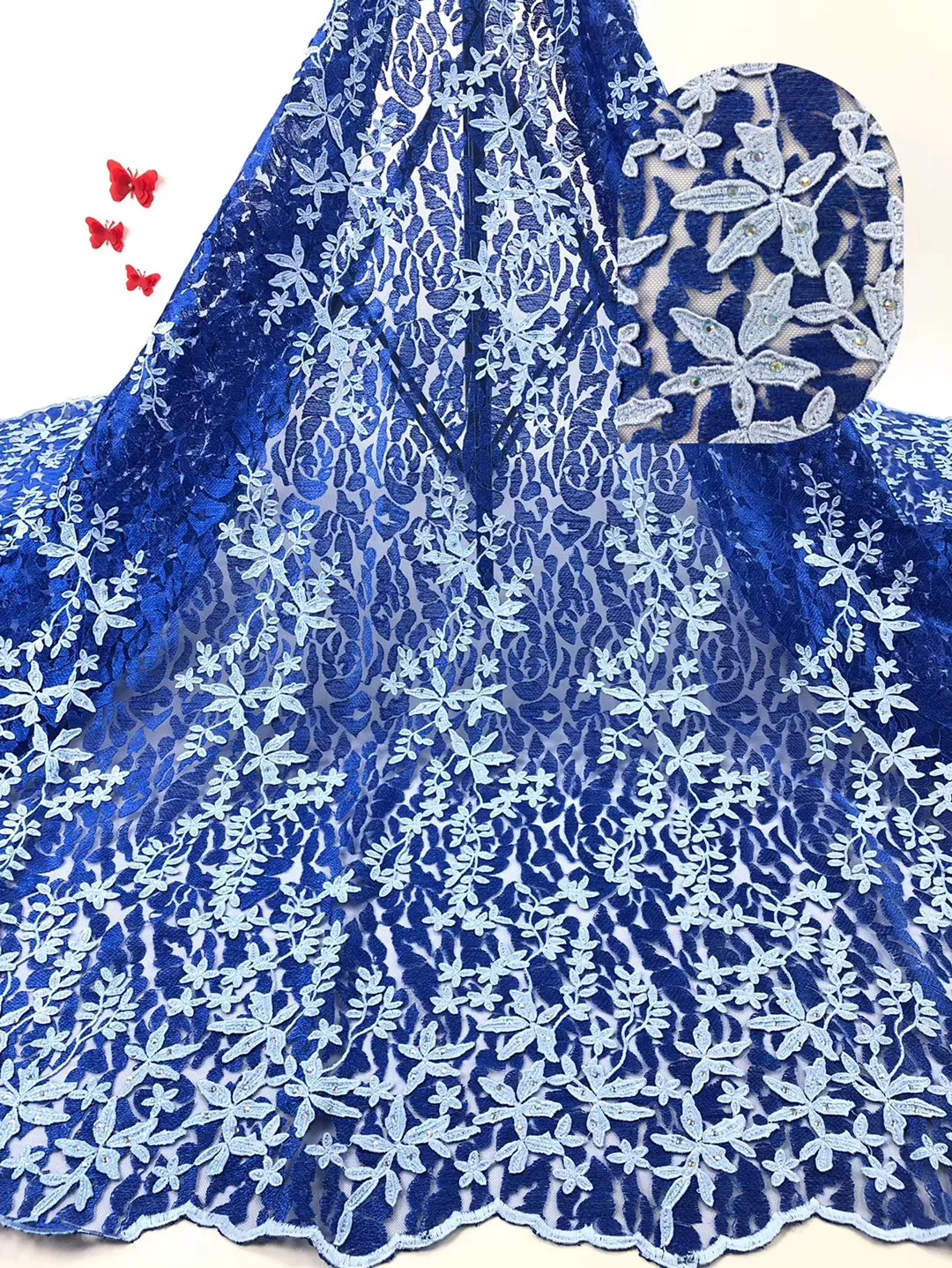 

African Laces FabricsNigeria Embroidered African Guipure Lace Fabric High Quality French Net Lace Fabric