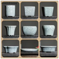 chinese household ceramic flower pot succulent planter creative cracked cute plants flower pot for home desktop decorationlb550