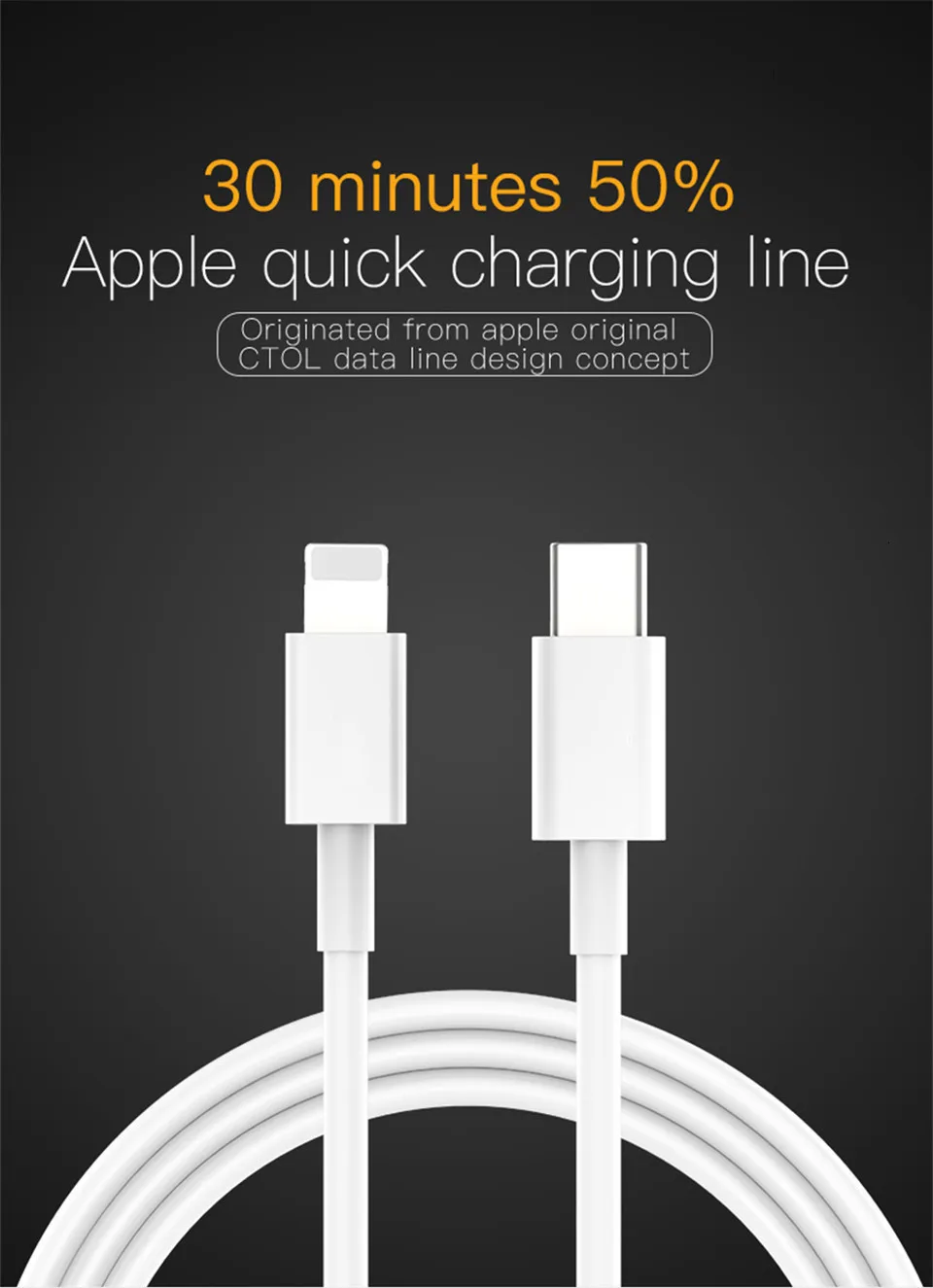 PD кабель для быстрой зарядки для USB C Lightning для iPhone Xs X 8 pin для type C 3A быстрое зарядное устройство для type C Lightning Macbook для телефона