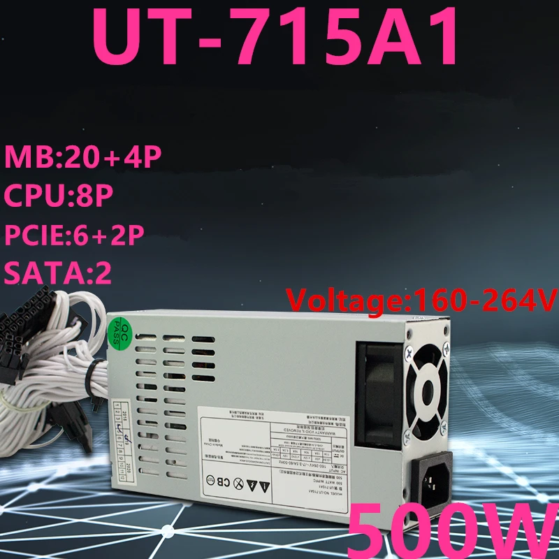 

New Original PSU For Game Engine ITX FLEX HTPC K39 49 M34 41 99 T34 R47 44 A35 S3 ZS-A4 G5 Small 1U 500W Power Supply UT-715A1