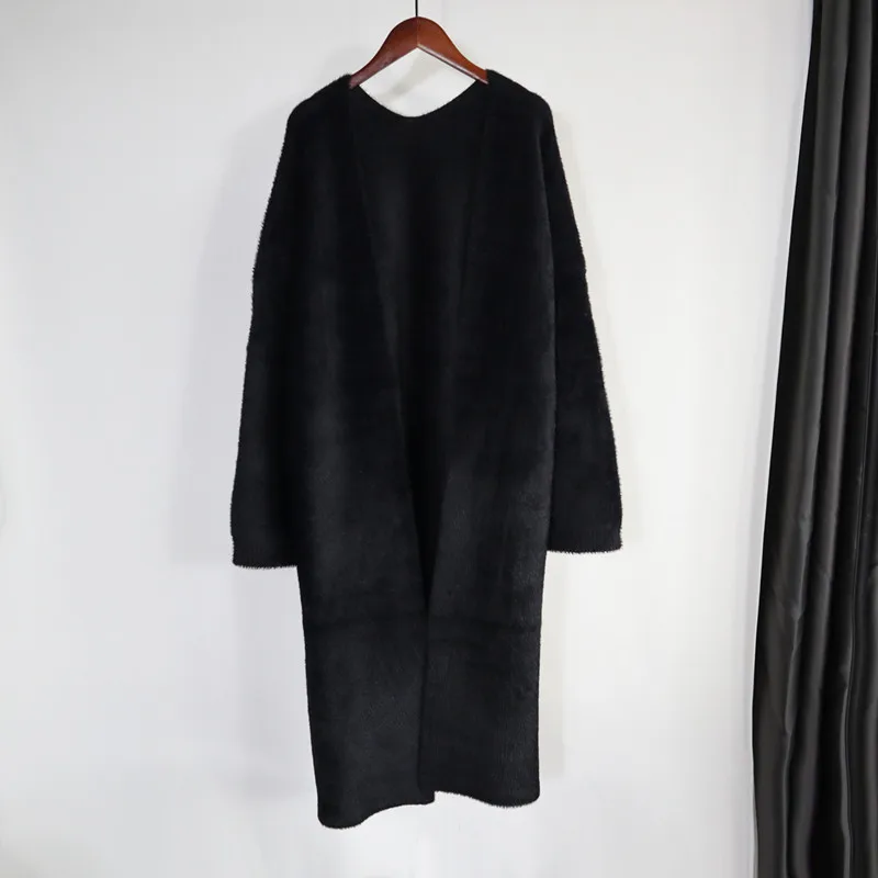 

Knitted Cardigan Women's 2022 Fall/Winter New Korean Style Loose Casual Long Temperament Pure Color Sweater Jacket