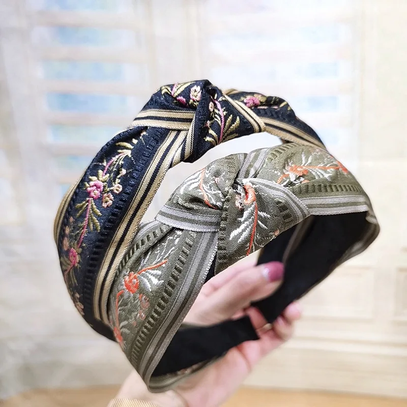 2019 Национальный стиль Винтаж повязка на голову с кружевом для женщин тюрбан haarband