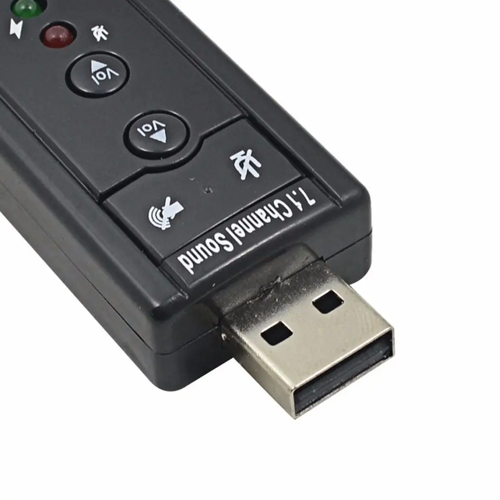7 1 Внешняя USB звуковая карта к разъему 3 5 мм аудио адаптер для наушников