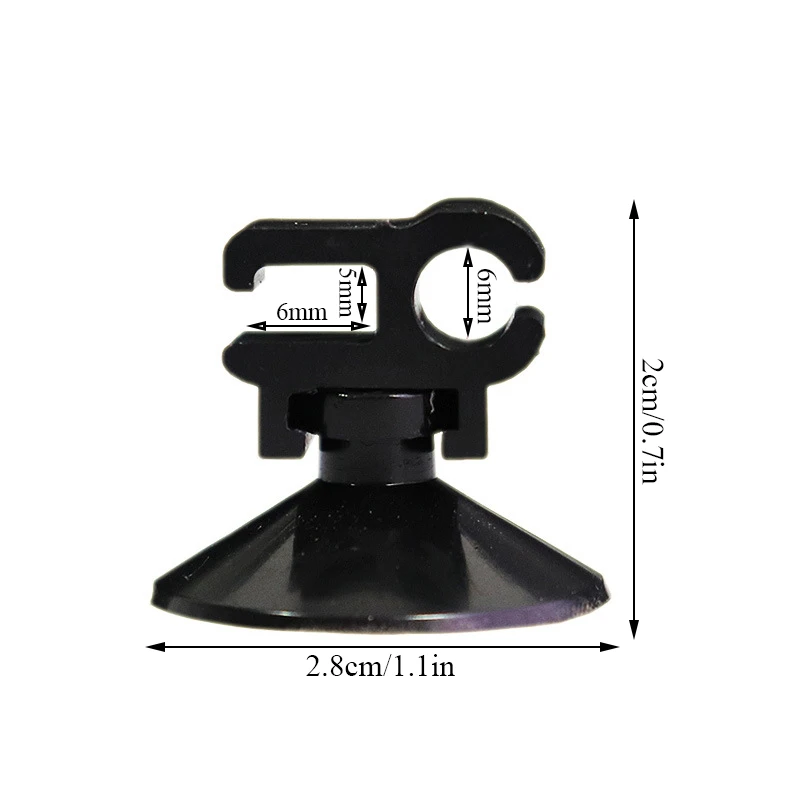

1Pcs Black Aquarium Suction Cup Clip Oxygen Tube Power Cord Buckle Fish Tank Wire Finisher Hose Pump Aquarium Sucker Hot Sold
