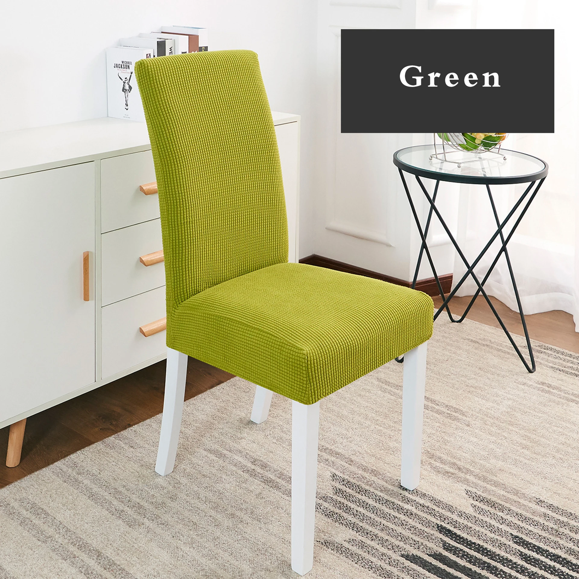 1/4/6/8 шт, Материал чехлы на кресла стрейч для Кухня/свадебные эластичные чехлы на кресла спандекс Обеденная чехлы на стулья со спинкой - Цвет: 07 Green