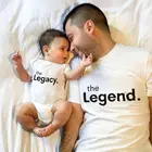 Косплейные туфли канона Легенда и Legacy Семейные комплекты футболки от Carter's, детский костюмчик, семейная одежда для папы и сына семейная одежда