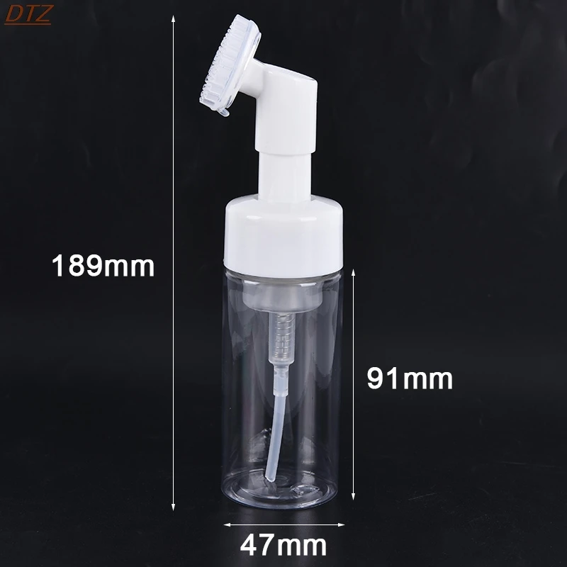 

120ml Family Friends Travel Home Conveniently, With Multi-purpose Silicone Brush Head Cleansing Cream Foam Bottle