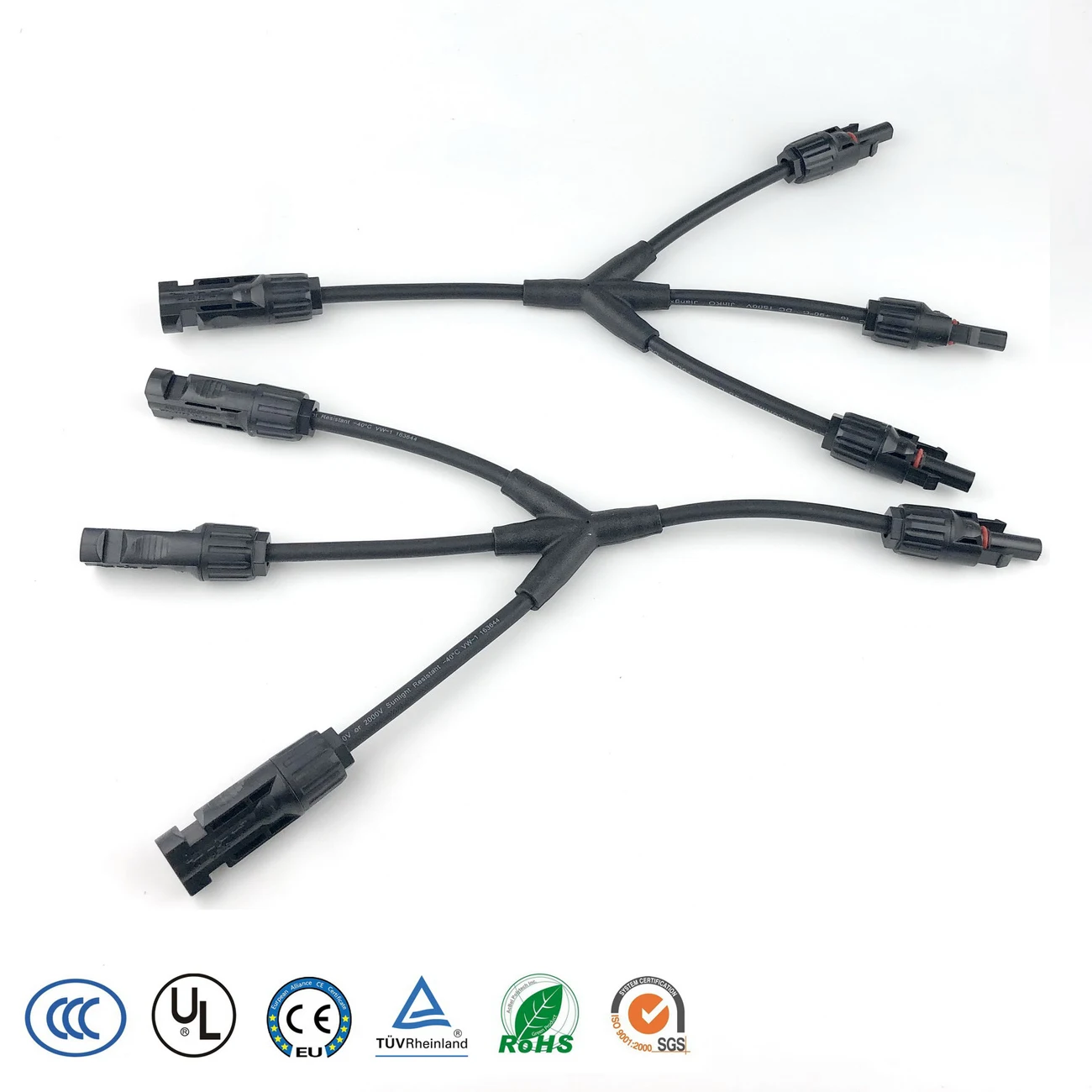 

1 To 3 Y Branch Solar Panel Adaptor Cable Connector PV Wire Kit Tool Branch Cable Connector Waterproof Cable Connector