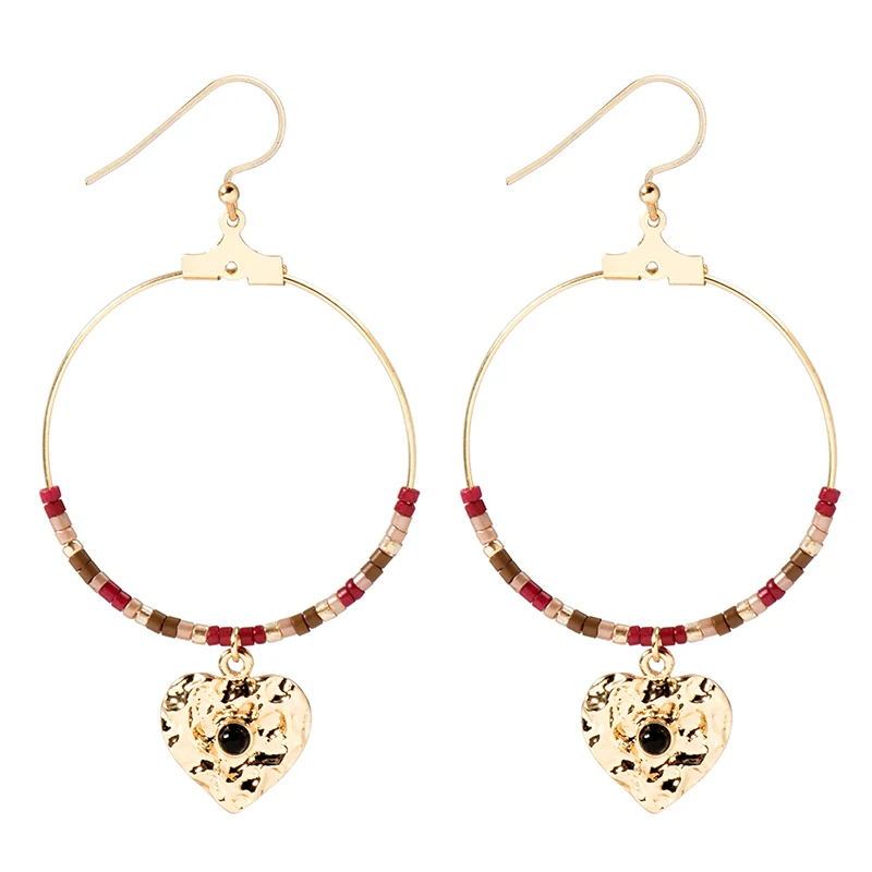 Женские богемные золотистые серьги-подвески без лихорадки Новое поступление 2019