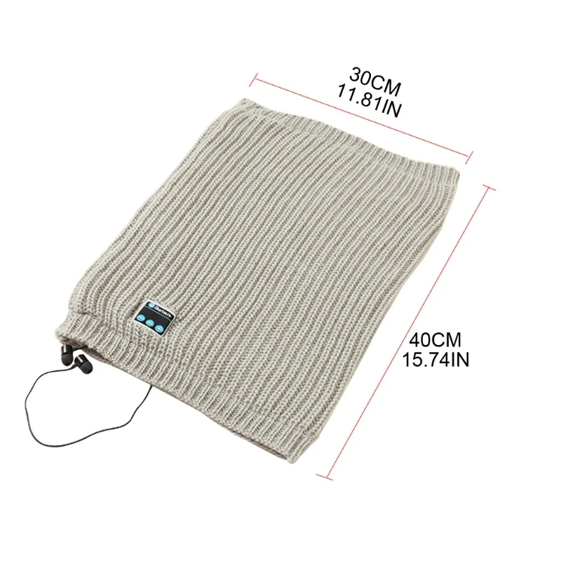 

Winter Warm Wireless Bluetooth Bib Music Scarf for Night Running Fishing Outdoor Sports Travel Headwear