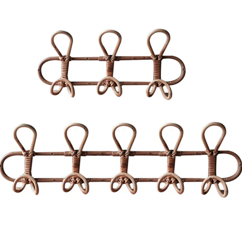 

2 предмета из ротанга настенные крючки Детская одежда вешалкки, одежда шляпа крючок Вешалка из ротанга детской комнаты настенный Декор веша...