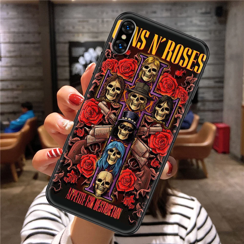 Guns N Roses чехол для телефона Корпус iphone 5 5s se 2 6 6s 7 8 12 мини plus X XS XR 11 PRO MAX черный