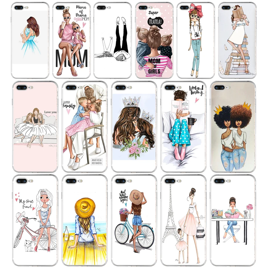 Забавный силиконовый мягкий чехол из ТПУ для iPhone 8 Plus прозрачный - купить по