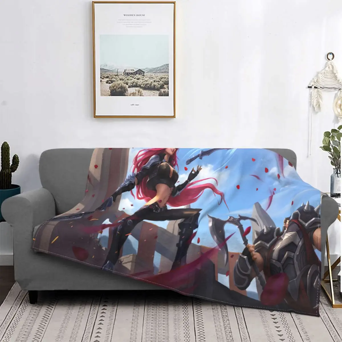 

Christmas Gifts For Dad Katarina League Of Legends Throw Blankets For Bed Cozy Micro Fibre Throw Blankets