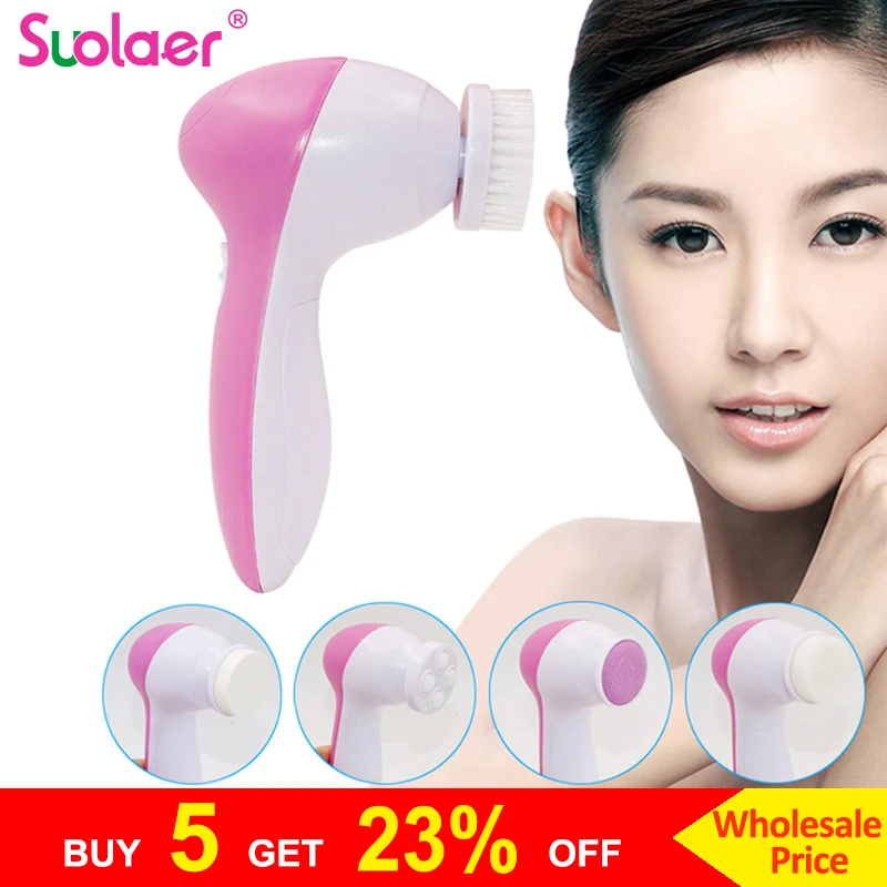 5 в 1 электрическая машина для умывания лица очиститель пор массаж мини