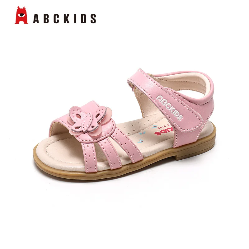 

Abckids Sandals New Summer girls' soft sole walking shoes girls' Leather Sandals non slip breathable baby shoes