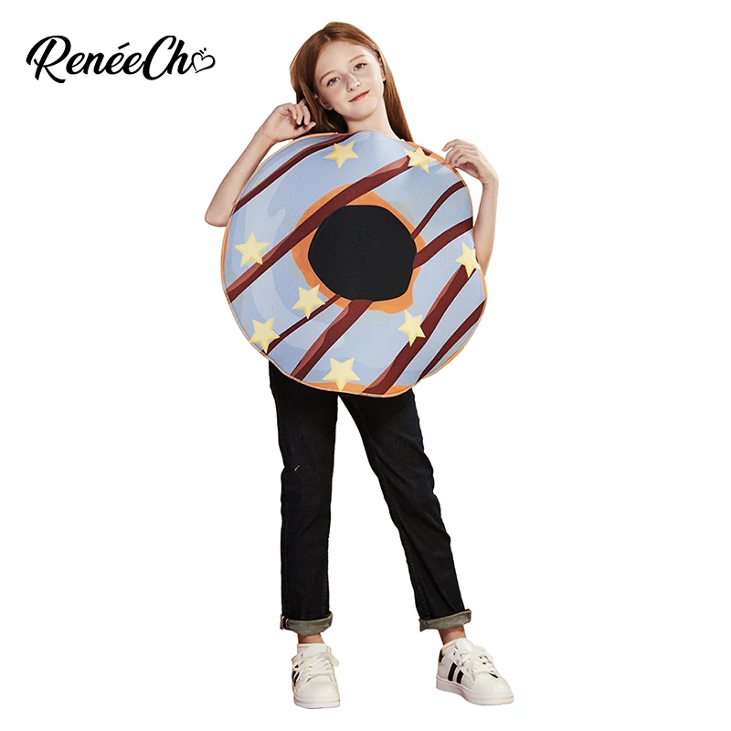 Reneecho Halloween Costume For Kids Donut Costume Child Doughnut Cosplay girls costumes for birthday party