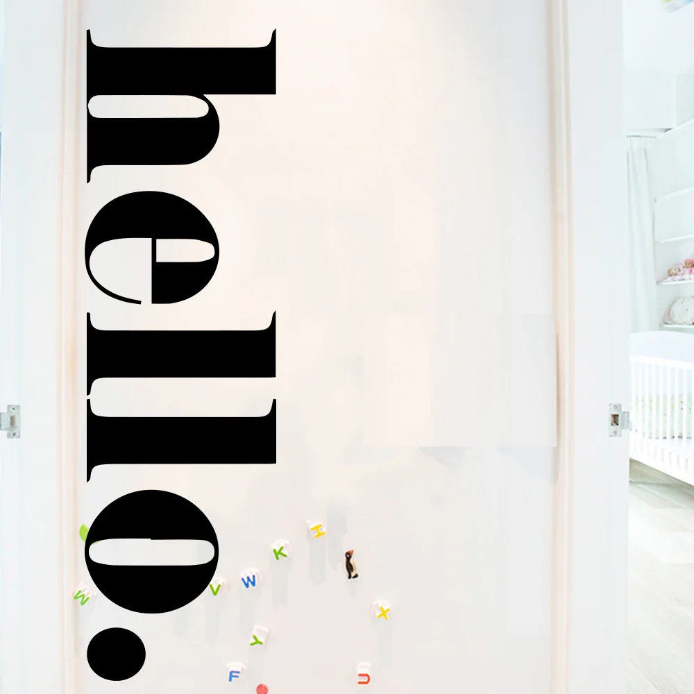 Скандинавские Hello quotes настенные художественные виниловые наклейки для детской