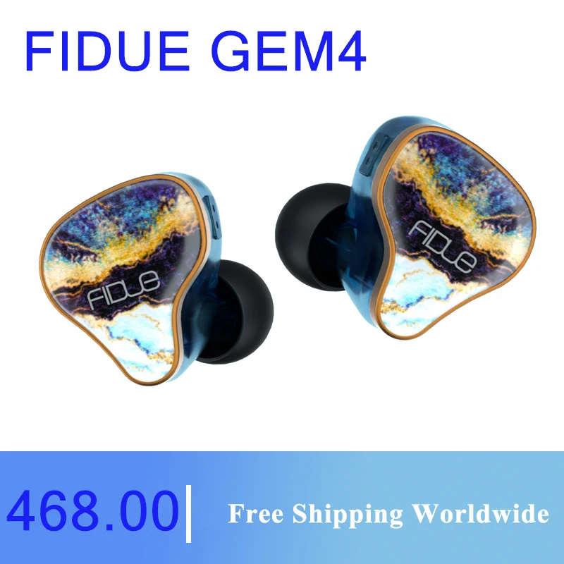 

Наушники FIDUE GEM4 4BA, Hi-Fi наушники со съемным кабелем, IEMs