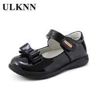 ulknn childrens flat shoes for girl kid bowtie shoes baby girl for toddlers princess school shoe pu letter party new black