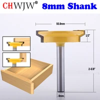 chwjw 1pc 8mm shank straight rail stile router bit woodworking chisel cutter tool for woodworking tools