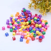 100pcslot cube 77mm random letter beads acrylic alphabet loose spacer beads for jewelry making handmade diy bracelet necklace