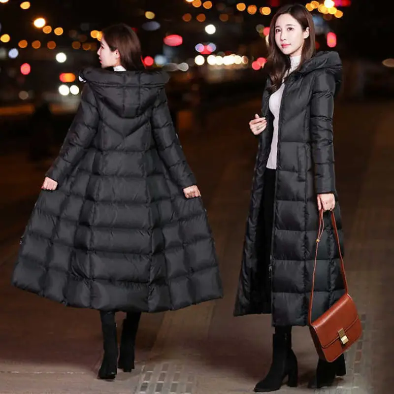 Heydress, зимняя однотонная женская длинная теплая парка, пальто для девушек, модные тонкие толстовки, женская верхняя одежда с хлопковой подкладкой, пальто - Цвет: black
