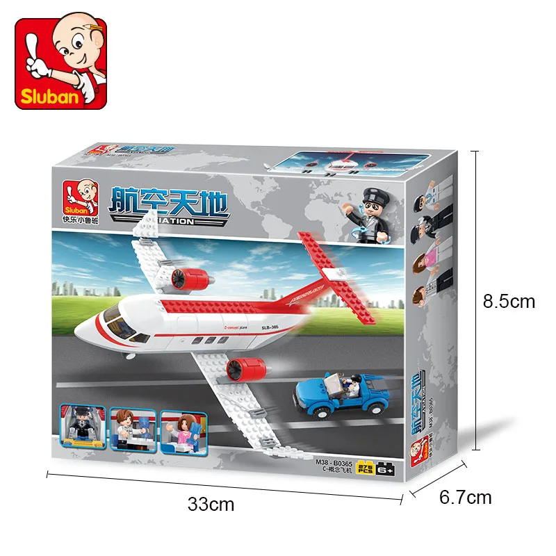 

2021SLuban Gift For Kids DIY Shipping Airplane Model Building Block Educational Toy Children's Assembled Minifigures Toy Boy