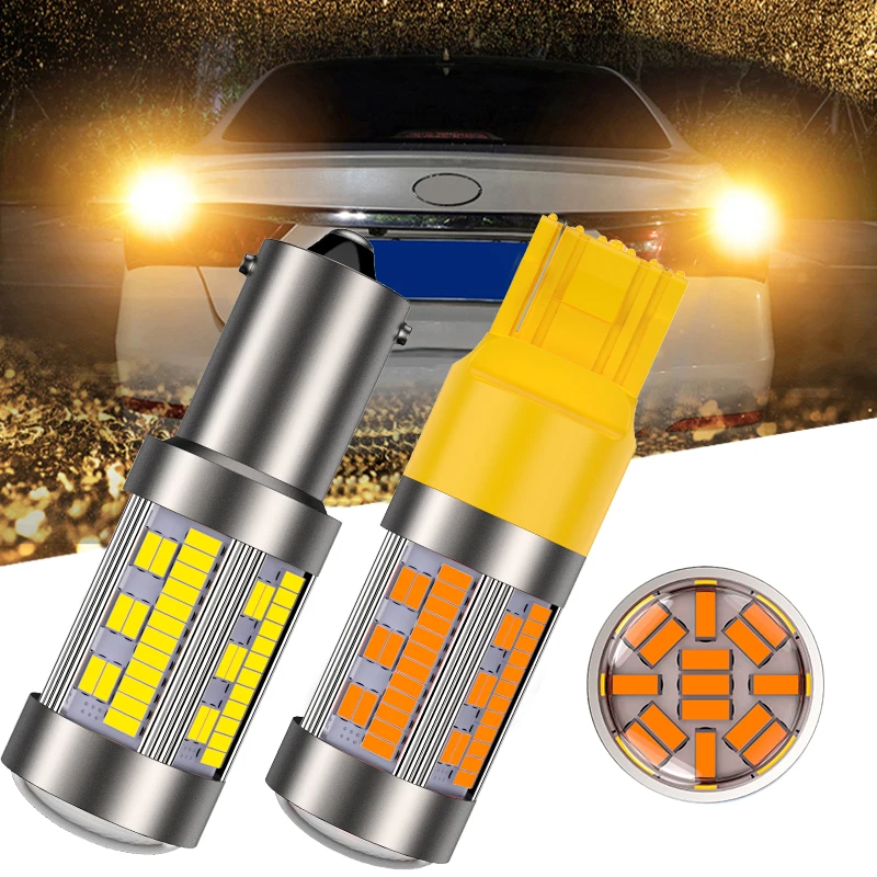 1 шт. 1156 светодиодный P21W BA15S PY21W BAU15S Canbus лампы 4014 105SMD T20 7440 W21W светодиодный ошибок автомобилей светодиодные фонари для Автомобильный поворотный сигнал свет