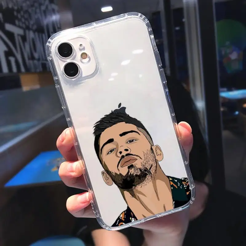 

Zayn malik cartoon famous singer Phone Case Transparent soft For iphone 5 5s 5c se 6 6s 7 8 11 12 plus mini x xs xr pro max