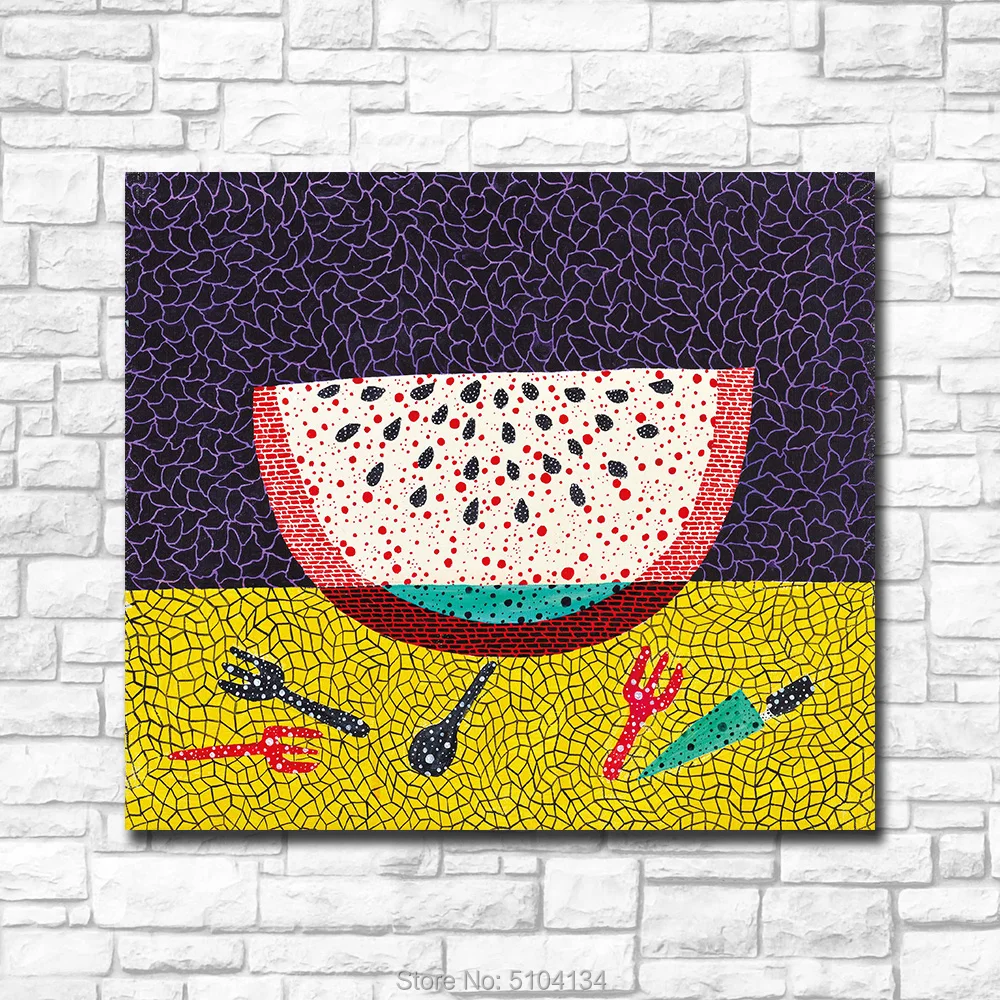 Настенная живопись Kusama Yayoi горный арбуз II для гостиной украшение дома масляная | Рисование и каллиграфия -4000289727850