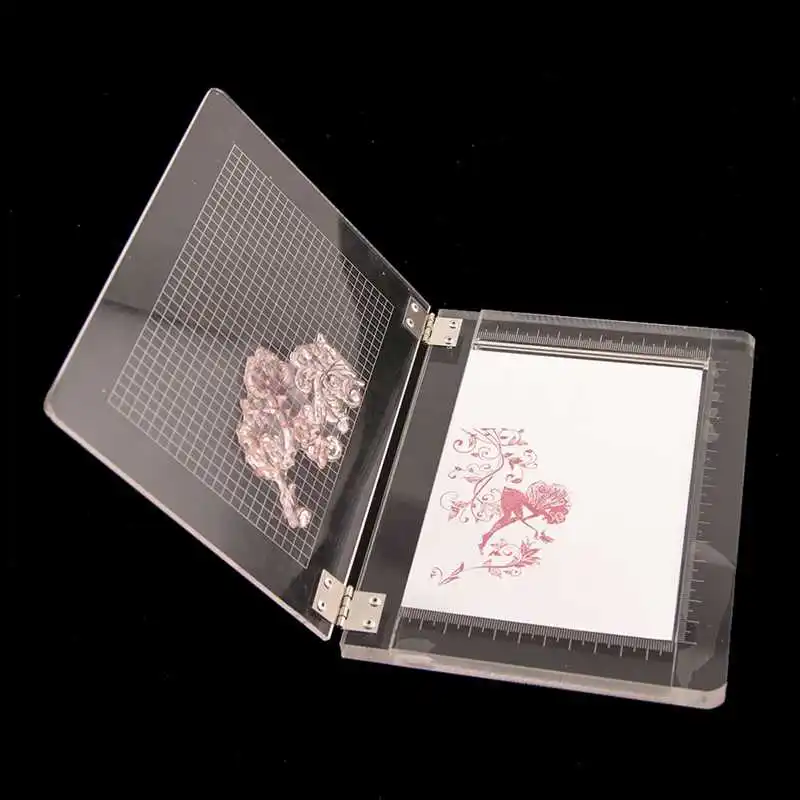 Stamping Platform Tool Positioning Scrapbook Craft Transparent Clear Stamp Folding Boards | Дом и сад
