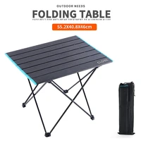 high strength aluminum alloy portable ultralight folding camping table foldable outdoor dinner desk for family party picnic bbq