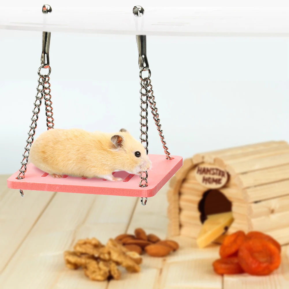 

Small Animals Hanging Bed Toy Birds Chinchilla Hamster Colorful Wooden Swing Shake Suspension Climb Eexercise Hammock Pet Toys