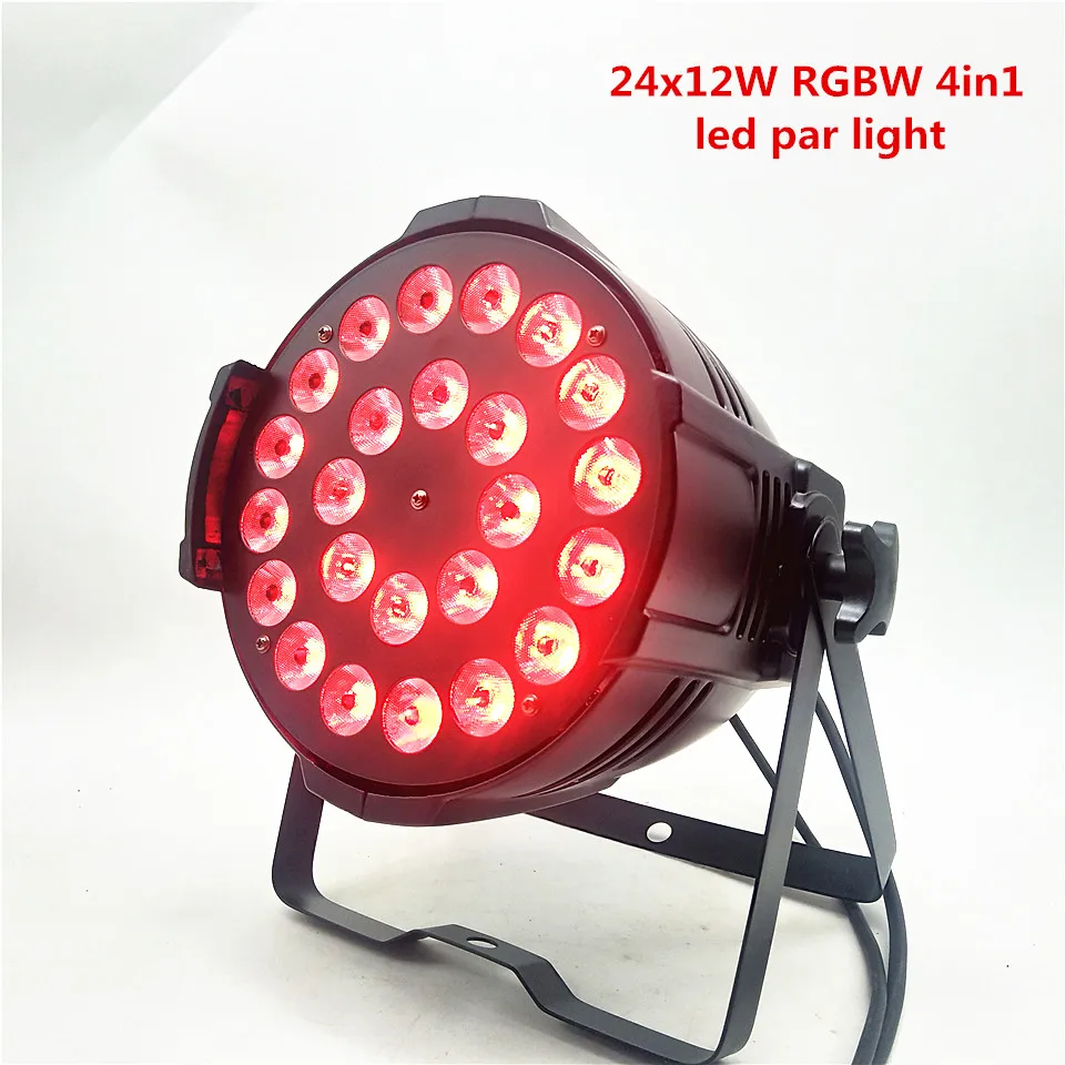 4 шт. LED Par Light 24x12 Вт RGBW 4в1 полноцветный DMX моющий свет выделенный диско диджей