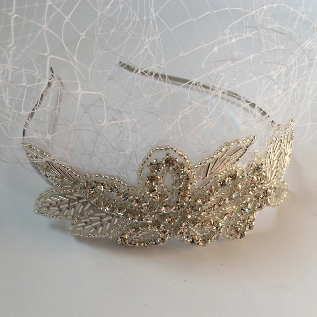 Prettyia, винтажная клетка для птиц, вуаль, сетка, вуаль, короткая фата невесты с расческой, повязка на голову для невесты, свадебные, вечерние, аксессуары для волос