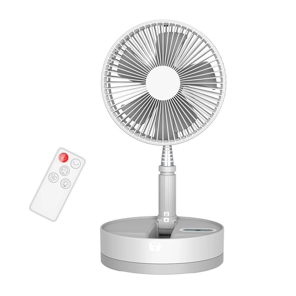 

P10 Portable Retractable USB Charging Fan with Ring Light Timing Control Touch Control Panel