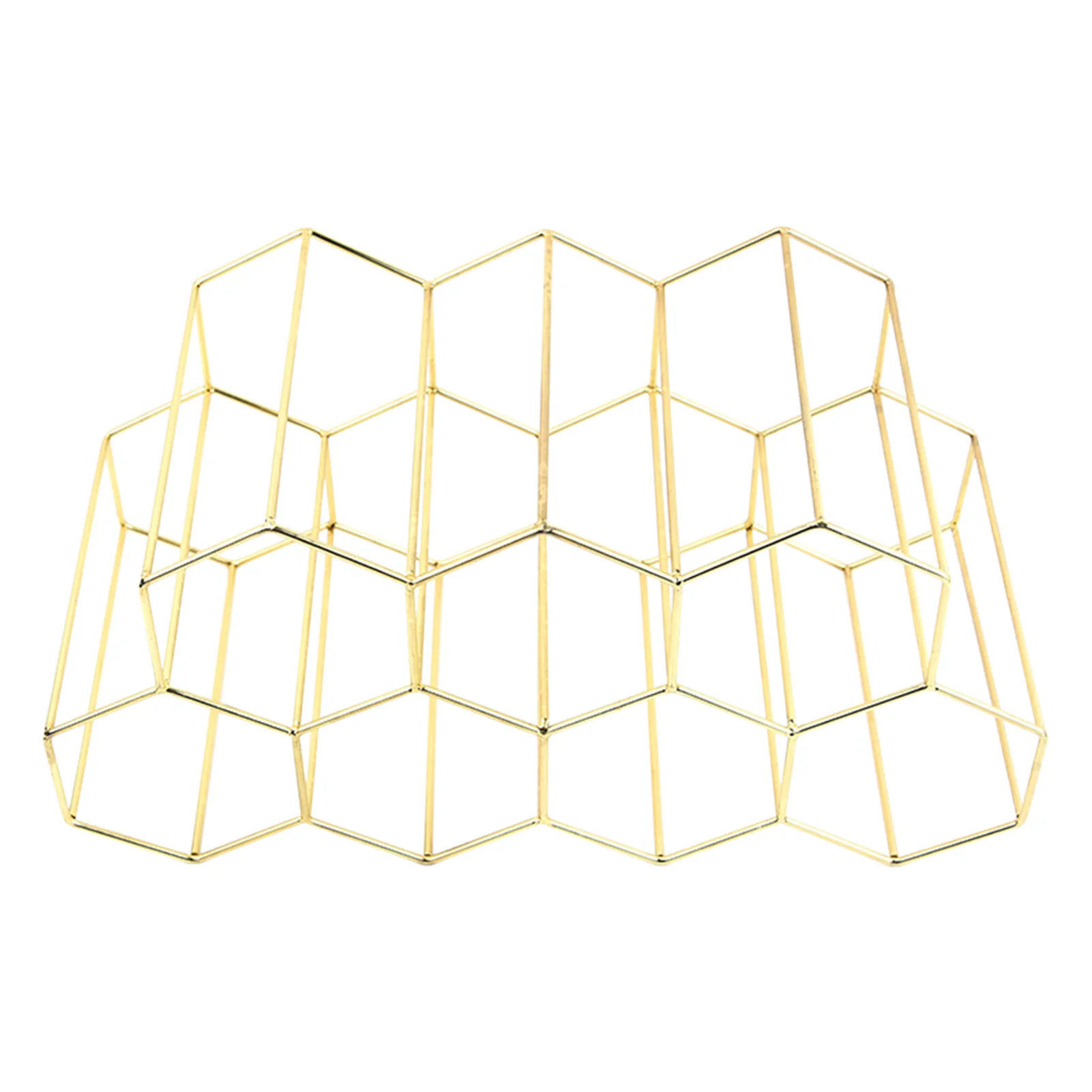 

7 Holes Liquor Cabinet Honeycomb Structure Wine Rack Restaurant Countertop Iron Wire Home Durable Lightweight Bar Free Standing