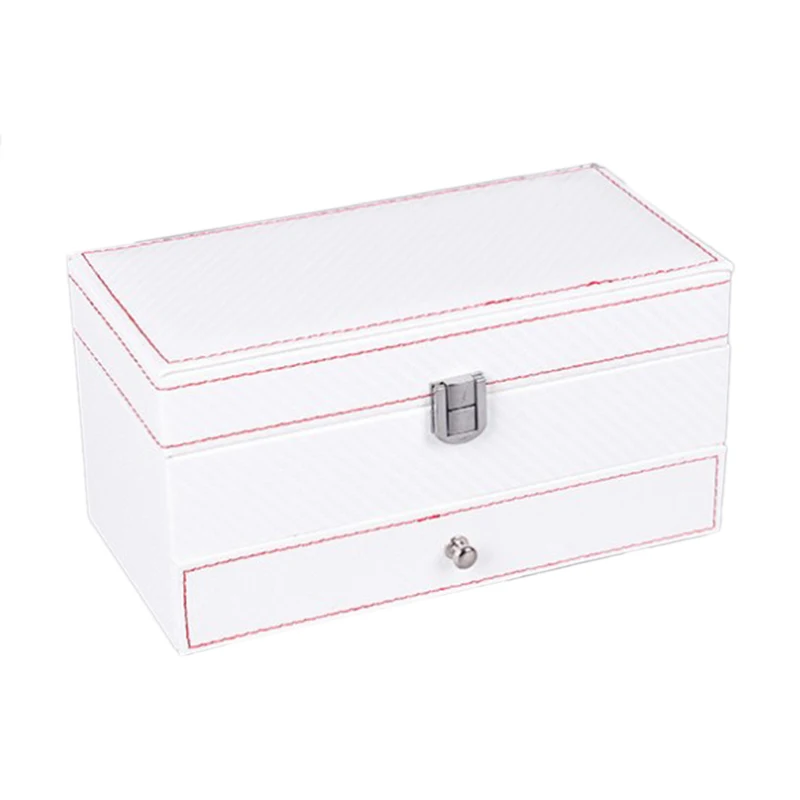 Двойная коробка из искусственной кожи 4 клетчатые коробки для хранения часов и