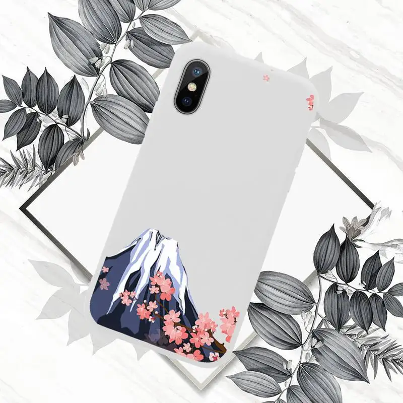 

Fuji Mountain Phone Case Candy Color for iPhone 11 12 mini pro XS MAX 8 7 6 6S Plus X SE 2020 XR